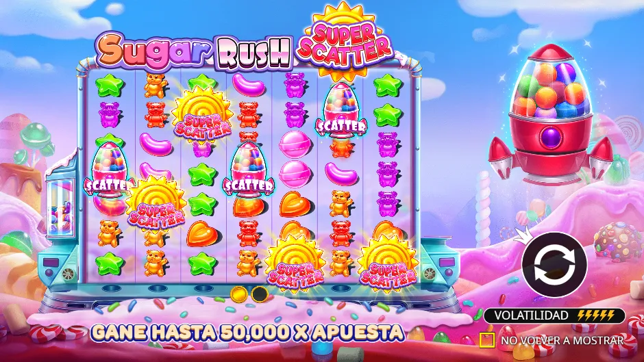 Sugar Rush Super Scatter — pantalla de inicio